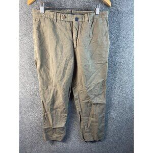 Incotex Mens Trousers Green Sz 32 Dress Pants Classic Fit Romania